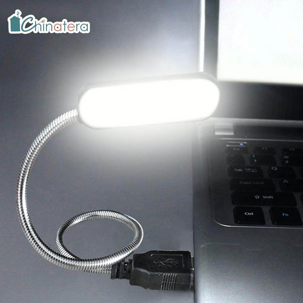 [Chinatera] USB LED Flexible Desktop Light USB Power Portable Study Reading Book Bedside Table Lamp Night Light Warm White for Eye Protection