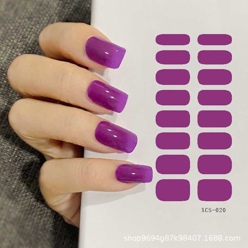 New Solid Color Nail Stickers Selfstick Full Cover Nail Wraps Nail Art