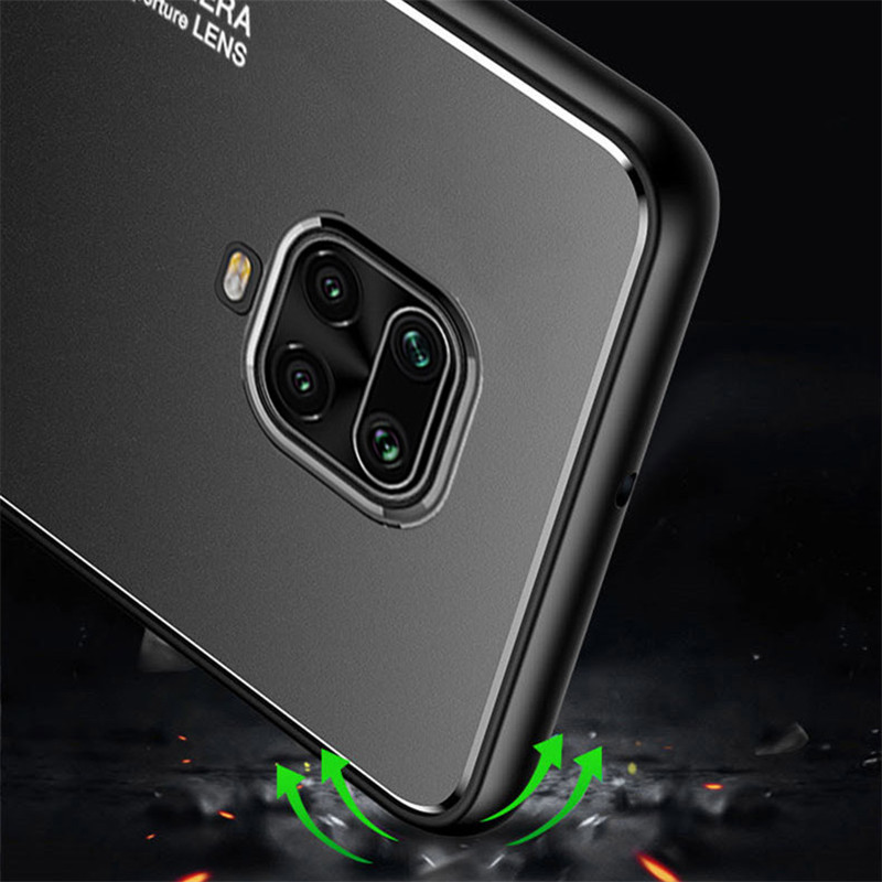 ROAZIC Cho Xiaomi Redmi Note 9 Note 9S Note 9 Pro Vỏ Điện Thoại Kim Loại Bằng Nhựa TPU Mềm Nhám Khung Vỏ Siêu Mỏng Chống Rơi Nhôm