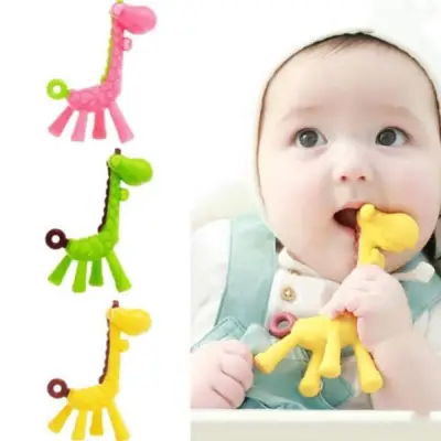 Baby Giraffe Teether Case Food Grade Silicon BPA Free Soft theething