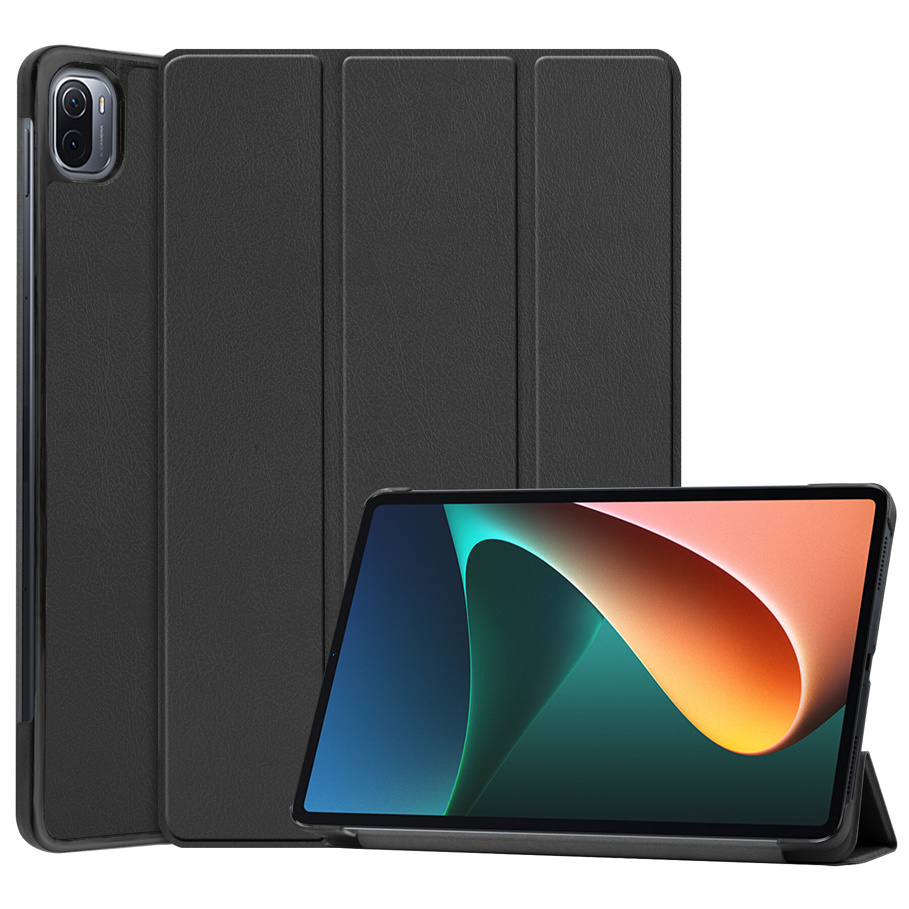 [Ready Stock] For Xiaomi Pad 5 / mi Pad 5 Pro / mi Pad 5 Pro 5G 11.0 inch 2021 Tablet Protection Case Tri-fold Solid Color Casing Flip Stand Leather Cover