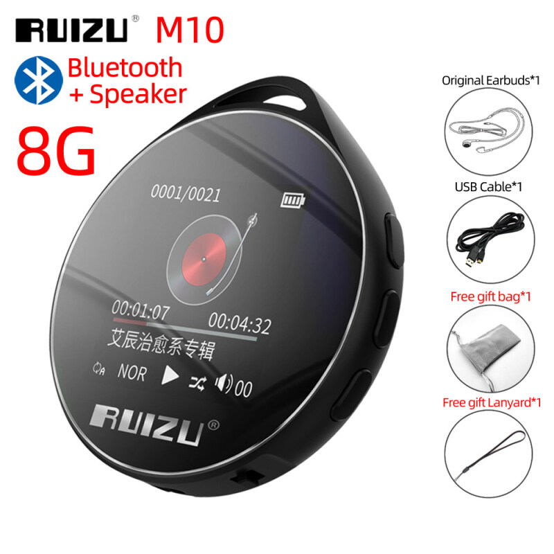RUIZU M10 Bluetooth 4.0 MP3 MP4 Player 8GB 16GB Portable Audio Walkman With Built in Speaker Support FM Radio EBook Recording MP3 Music Player