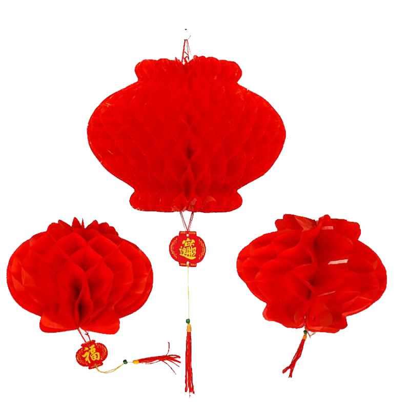 【Lightingeverthing】 Cái/bộ 10 Chiếc Đèn Lồng Giấy Màu Đỏ May Mắn Chống Nước Gấp Được Trang Trí Nhà Cửa Lễ Hội Mùa Xuân Năm Mới Của Trung Quốc, 12/15/20/25/30Cm
