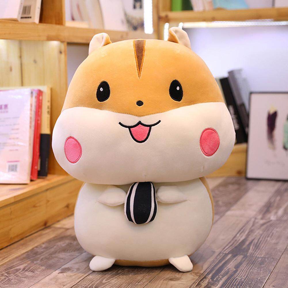 SS Cute Gluttonous Hamster Shape Plush Doll Throw Pillow Toy for Home Decoration