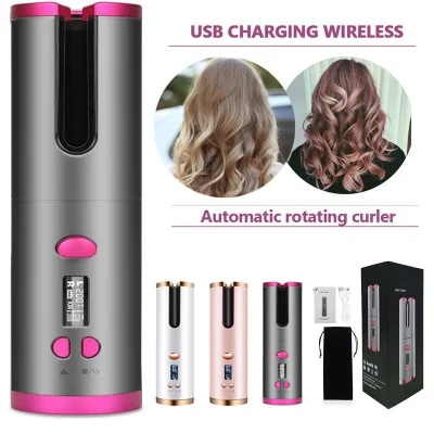 Automatic Hair curler Curling Iron Wireless Ceramic USB Rechargeable With LED Digital Display types of hair curlers hair rollers bang curler perm curlers