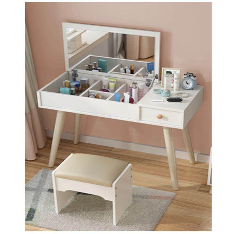 70x40x115cm Dressing Table Solid Wood European Bedroom 70x40x115cm Dressing Table Solid Wood European Bedroom With Stool Foilding Mirror