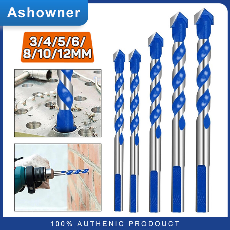 7Pcs Ultimate Brill Bits Multi-Material Triangle Drill Bit Diamond Set for Tile Concrete Brick Glass Plastic Wood Stone 3-12mm