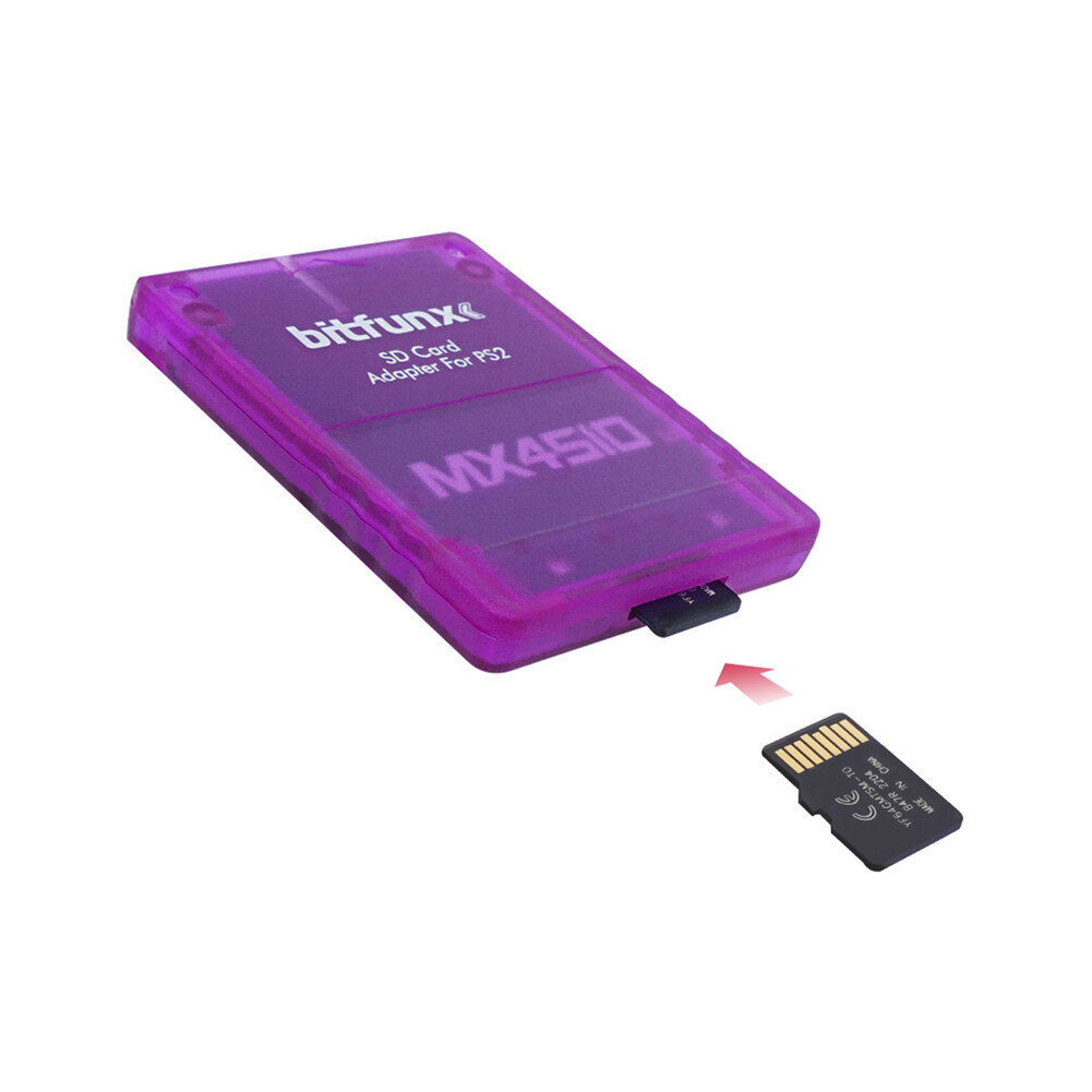 Transparent Portable Card Reader for PS2 MX4SIO SIO2SD Memory Card Adapter