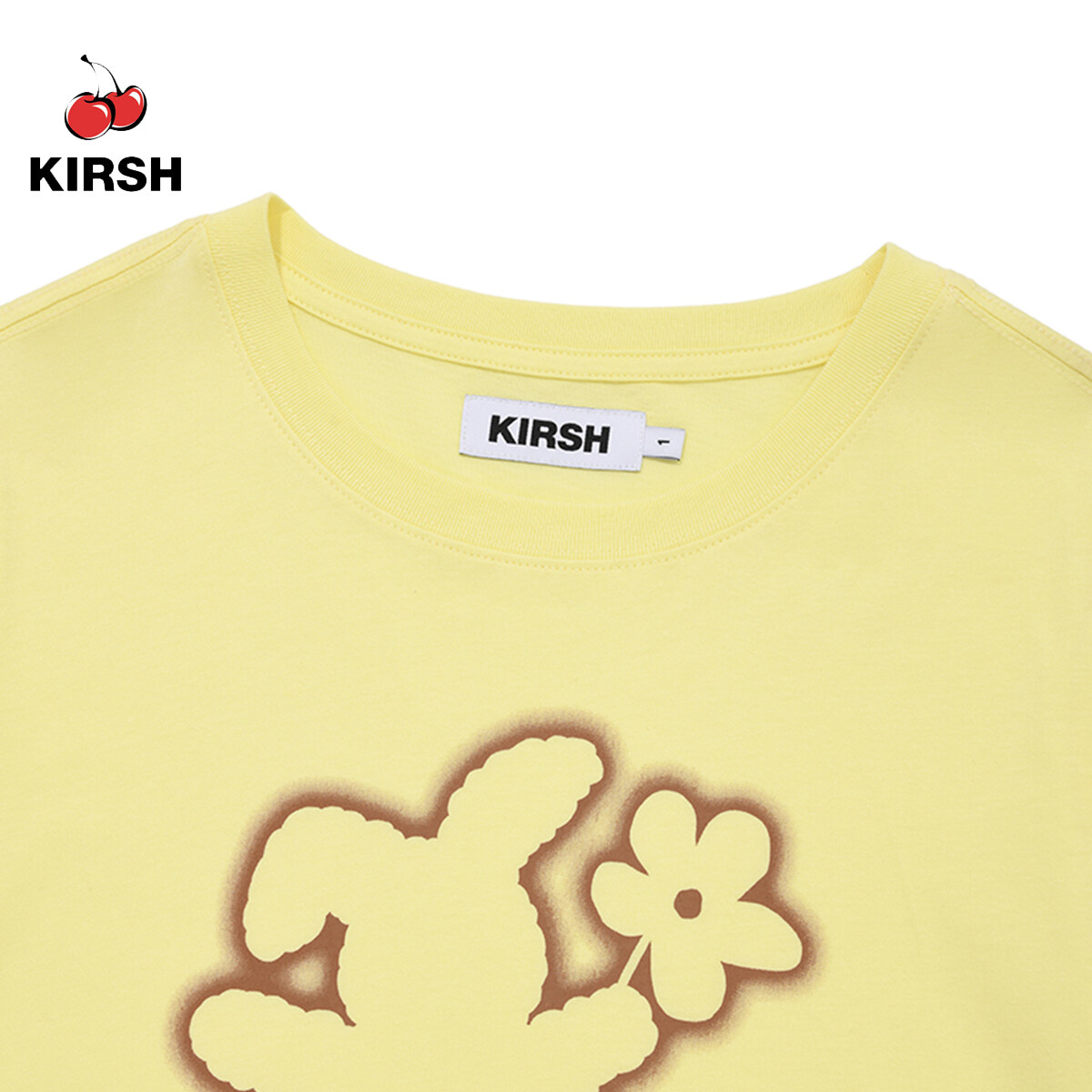 ☆KIRSH☆ Witty Bunny Crop Modal T-Shirt Light Yellow KIRSH] WITTY BUNNY CROP MODAL T-SHIRT I 24SS | Lazada Singapore