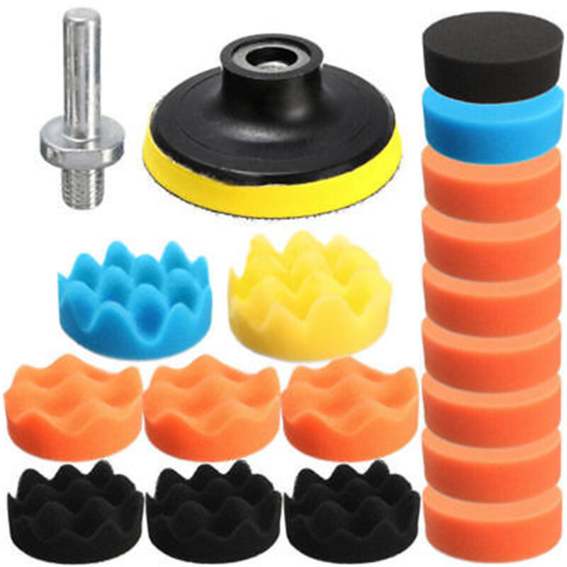 11PCS Sponge Polishing Foam Waxing Buffing Pads Set Kit Compound Auto Car Drill