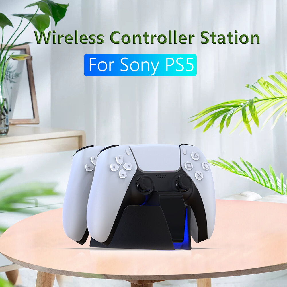 Wireless Controller Dual Charger for PS5 Gamepad Desktop Charging Cradle