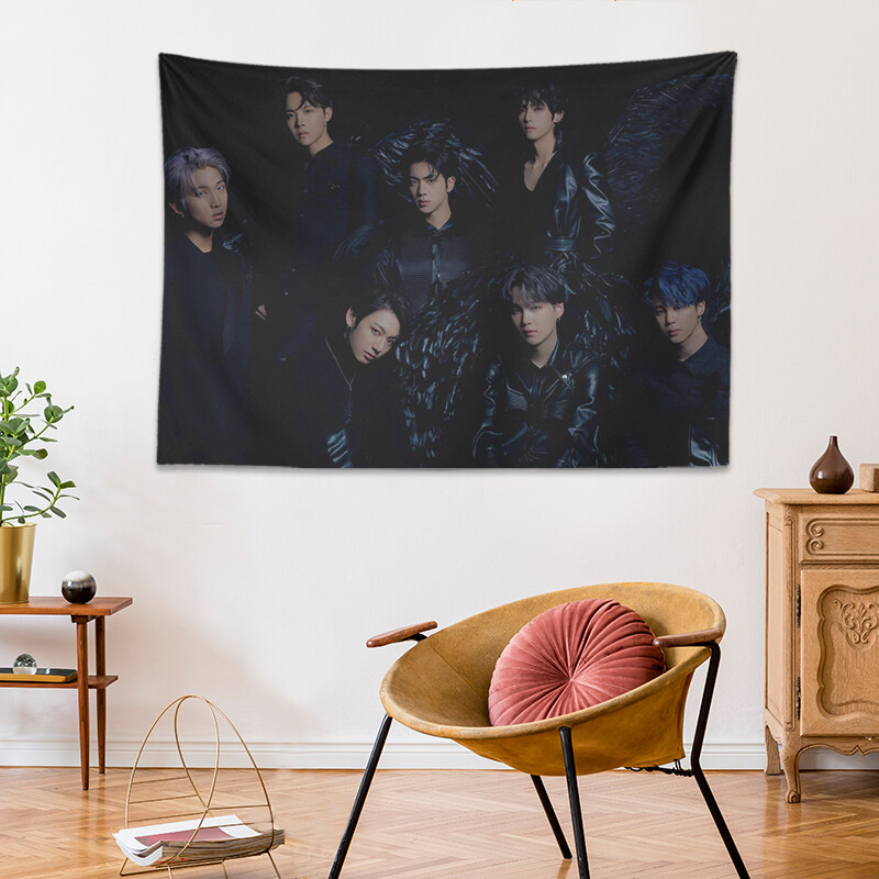 WEHOME BTS Composite Background Wall Hanging Tapestry Digital Printing (100X70)