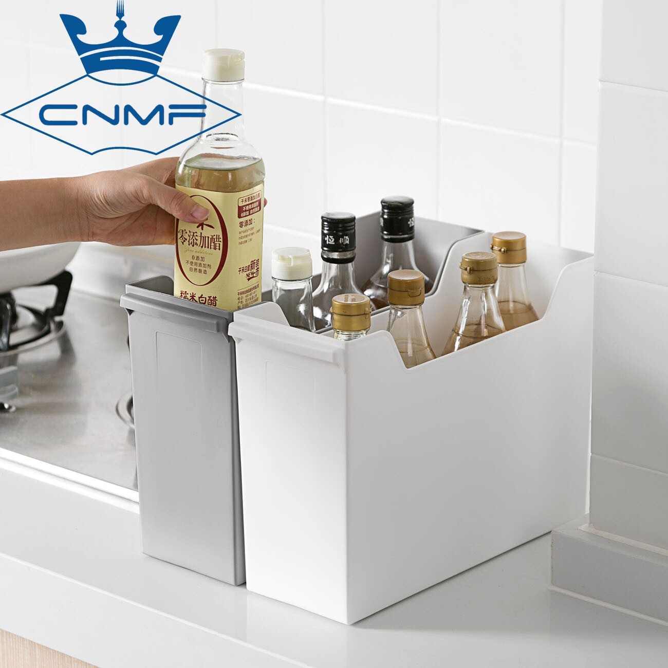 CNMF 1pcs Cabinet Storage Basket Multifunctional Kitchen Tools Plastic Storage Box Kitchen Organizer