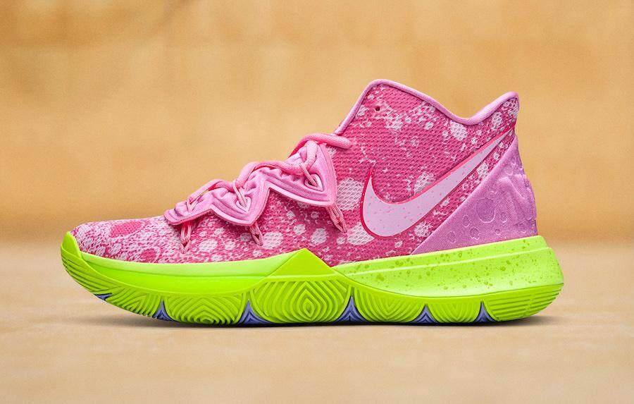 Nike_Kyrie 5 X SpongeBob Original Edition SquarePants Patrick Patrick Basket untuk Uniseks Sepatu Pria Sneaker Sepatu Wanita