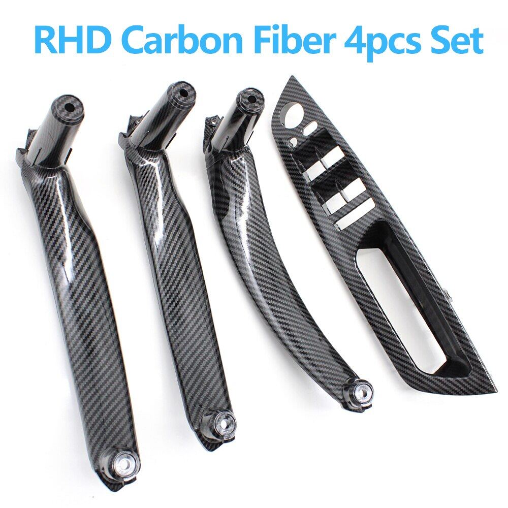 Lhd rhd 4pcs set door window switch panel armrest pull handle cover trim for bmw x5 x6 e70 e71 e72 2007-2014