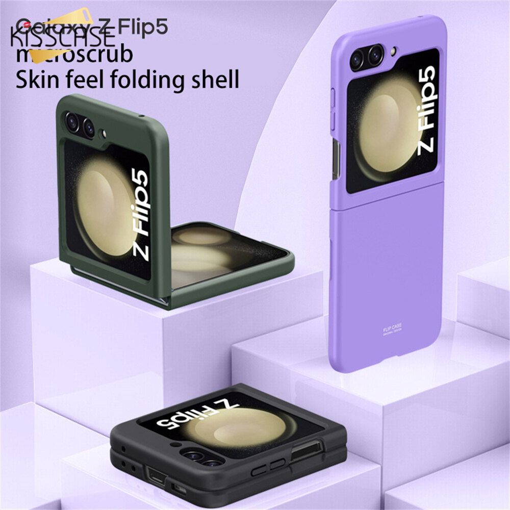 KISSCASE Luxury Slim Matte Hard PC Case for Samsung Galaxy Z Flip5 5G Flip4 Flip3 Phone Case for Samsung Z Flip3 5G Flip 4 Z Flip 5 5G ShockProof Back Cover