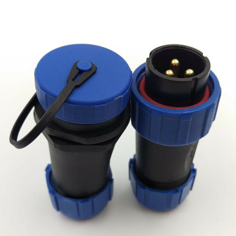 SP21 3Pin Pair Panel Mount Waterproof Connector Plug Socket Wire Connectors 30A