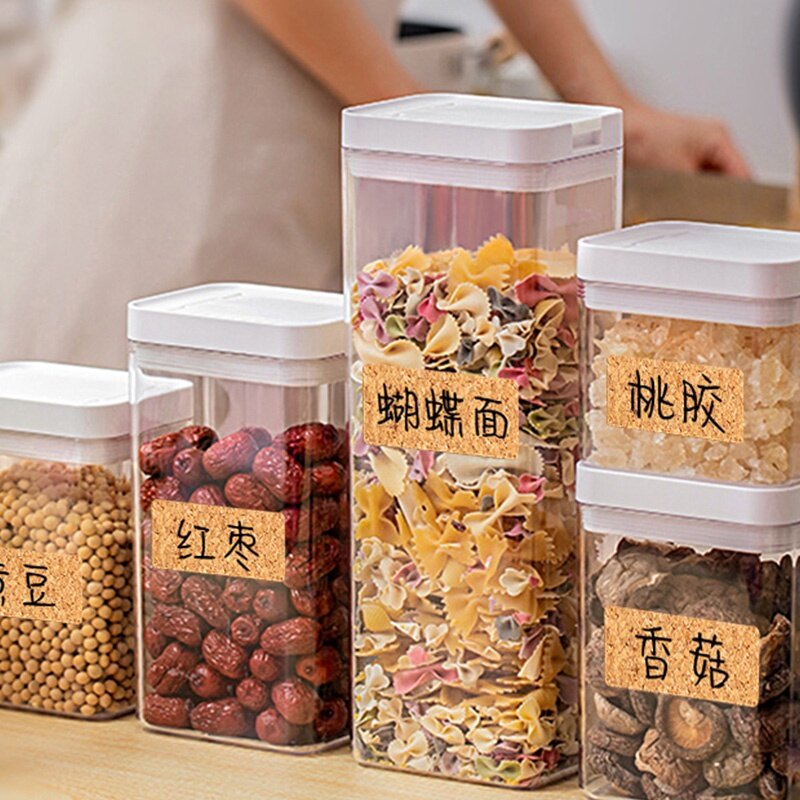 6 Sheets Creative Classification Cork Label Stickers Student Tearable Waterproof Name Stickers