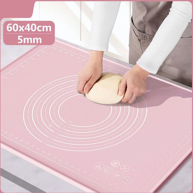 Silicone Mat 7080 Thick Non-Stick Pastry Baking Mat Dough Rolling Pad Dough Kneading Board Bakeware Utensils For Kitchen