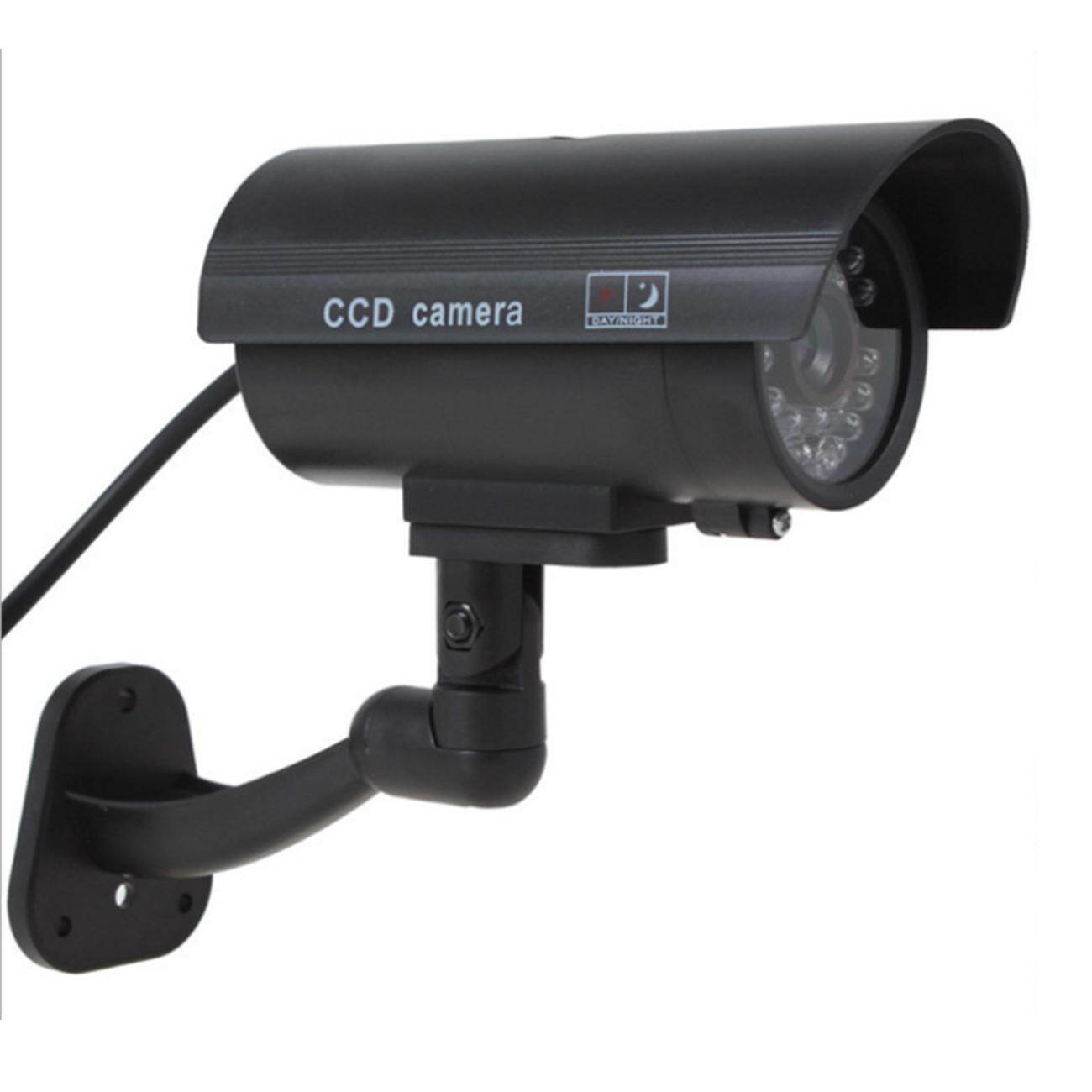 Outdoor CCTV Camera Waterproof Wireless Surveillance Dummy Fake CCTV Security Camera with LED Flash