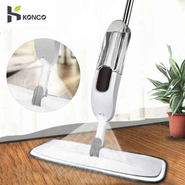 Konco Spray Floor Mop With Reusable Microfiber Pads 360 Degree