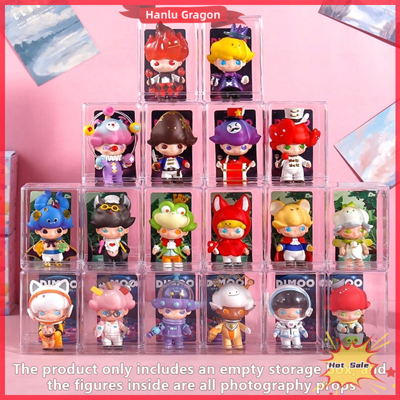 Hanlu 1Pc Figure Doll Display Box Small Model Storage Box Dust-Proof Box Protection Case Transparent Showcase Organizer Display Rack