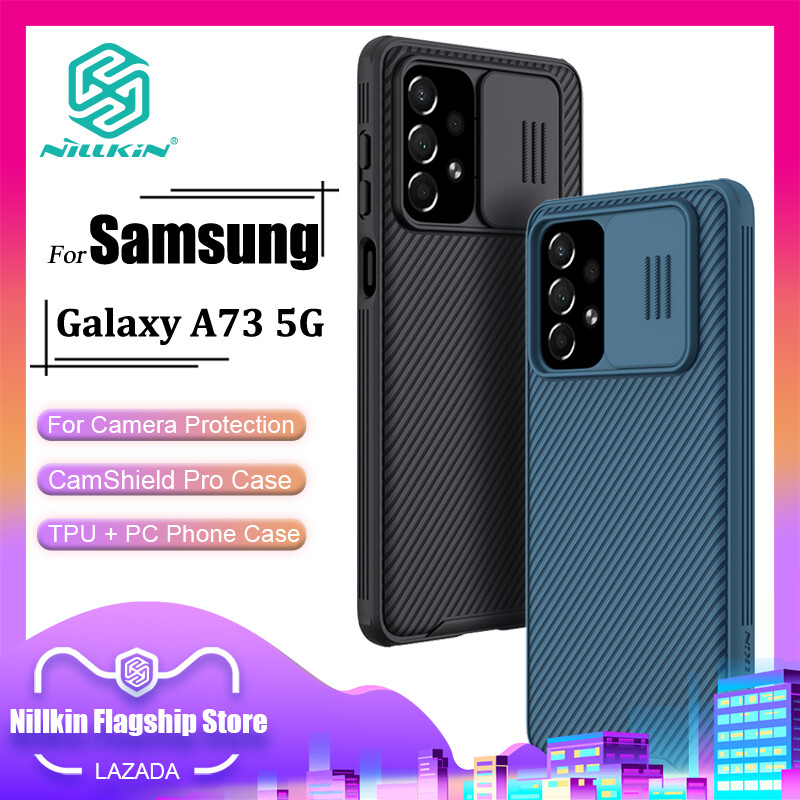 Nillkin Fashion Camera Protect Case for Samsung Galaxy A73 5G Phone Cases Business TPU + PC Camera Protect Shockproof Privacy Back Cover