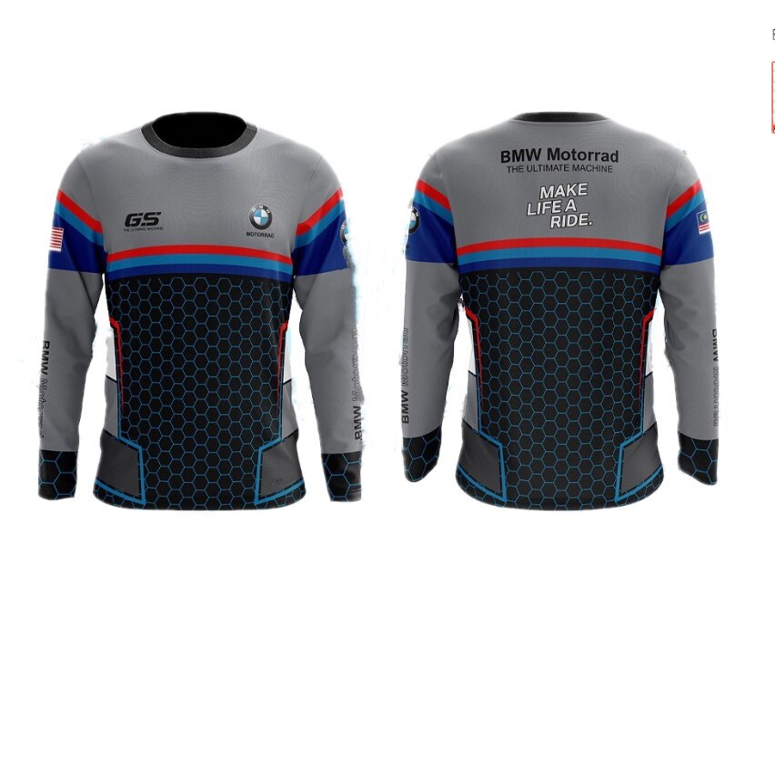 tshirt bmw ใหม่ gs เงินระเหิด / เสื้อ bmw jersey / พลัสขนาด / พิมพ์ 3D ...