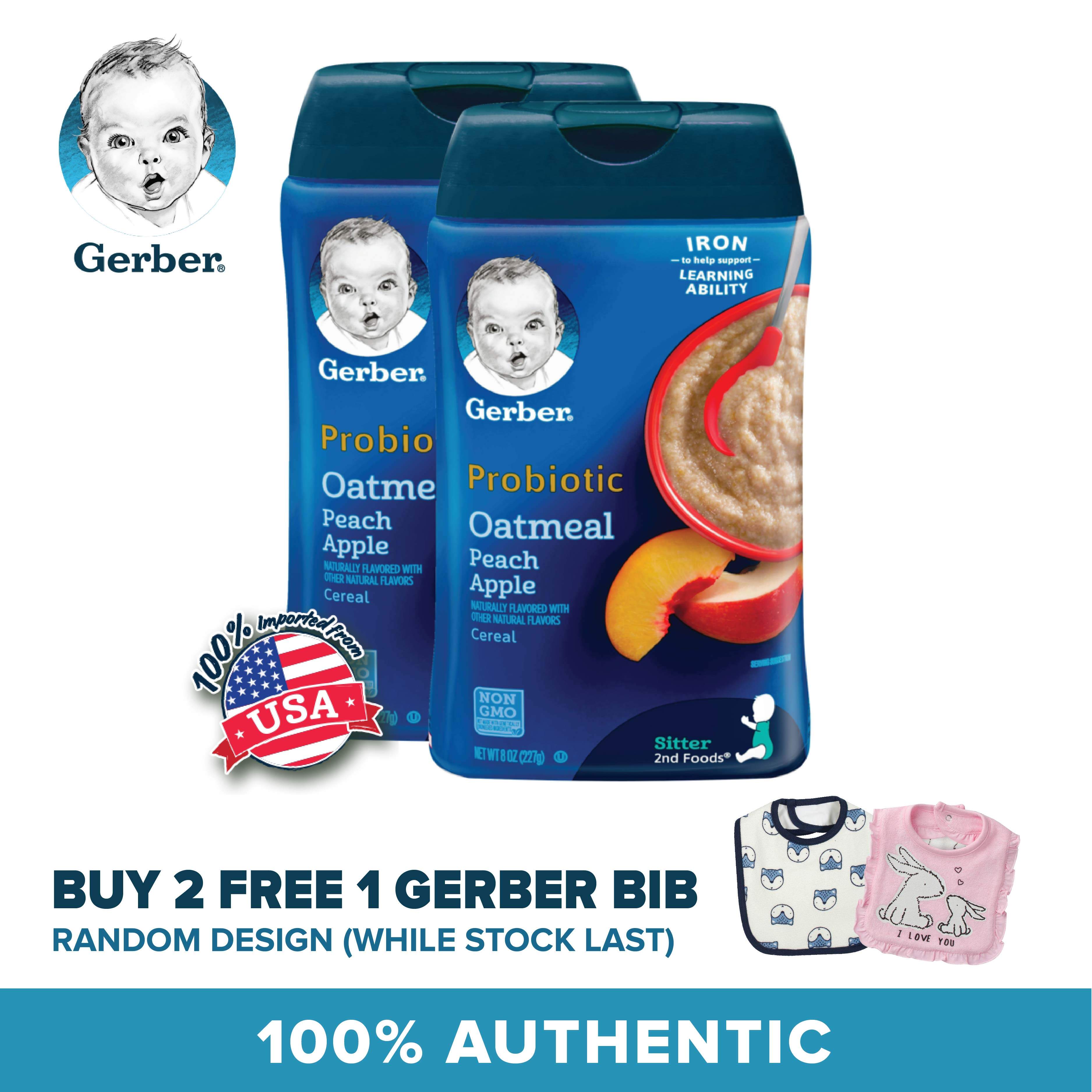 gerber oatmeal peach apple