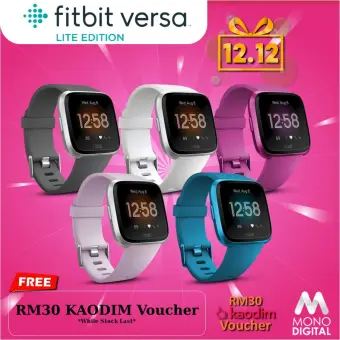 fitbit versa lite smartwatch activity tracker with voucher
