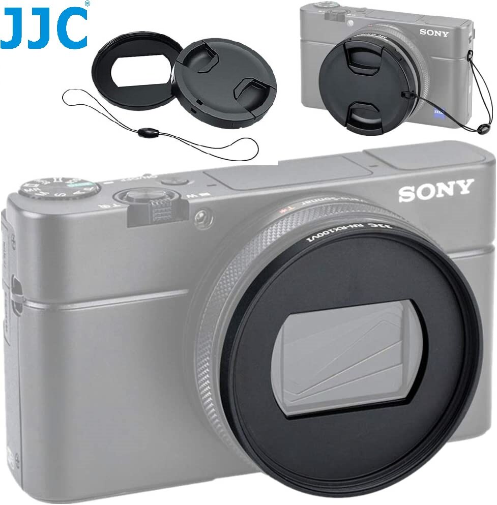 Jjc 52mm metal filter adapter & lens cap kit for sony rx100 vii rx100m7, rx100 vi rx100m6, zv-1 zv1, zv-1 ii, zv1m2, canon g5x mark ii g5x m2 cameras