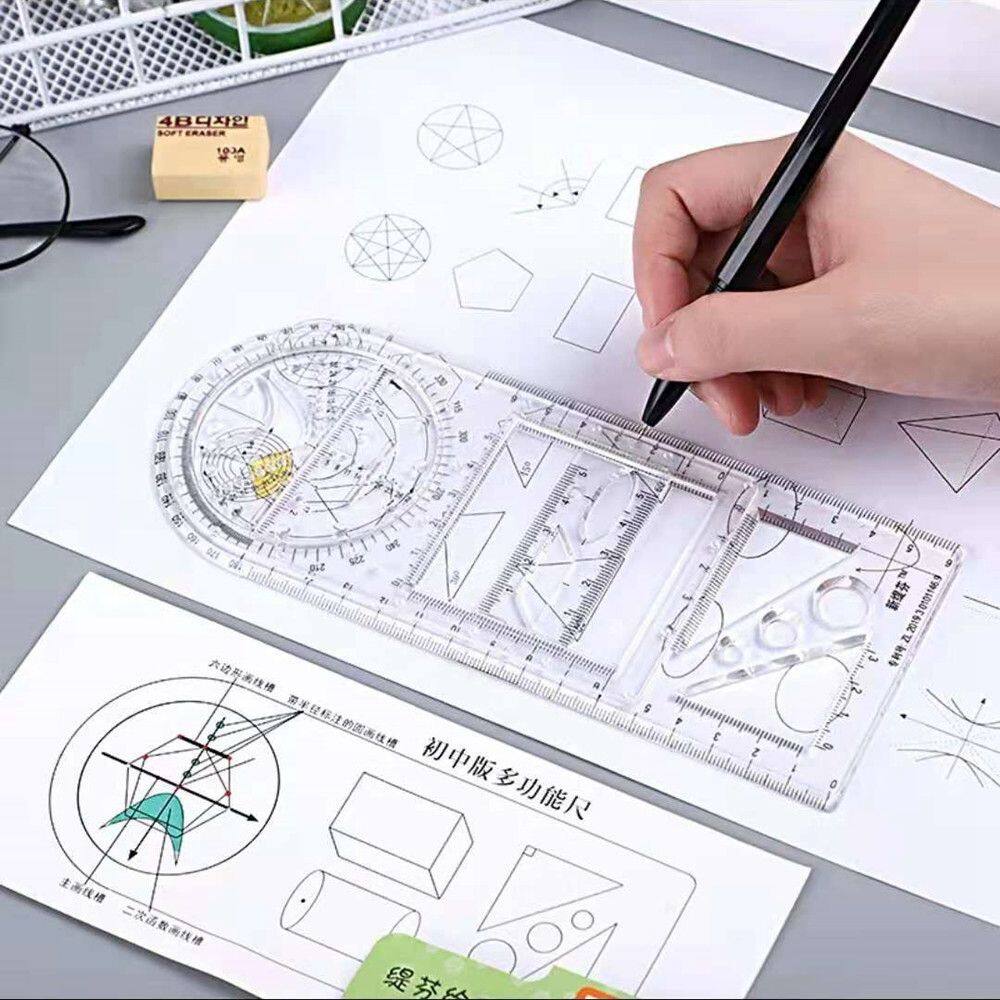 ROBERTA Multifunctional Architecture Supply School Office Supplies For Students Protractor Geometric Ruler Drawing Template Measuring Tool