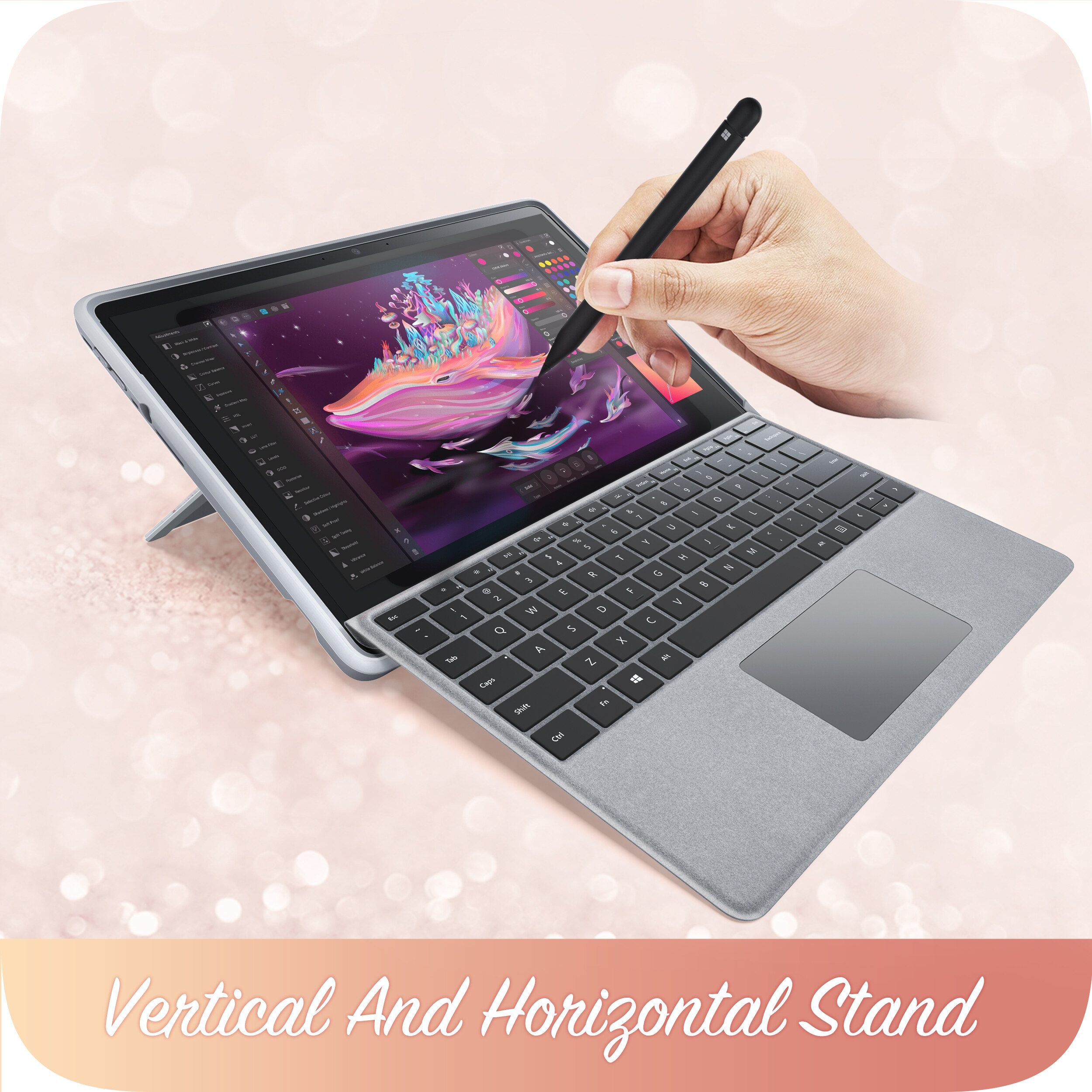 I-blason Ốp Dòng Cosmo Cho Microsoft Surface Pro 8 (Phiên Bản 2021) Ốp Chống Sốc Bảo Vệ Lấp Lánh Mỏng Tương Thích Với Loại Vỏ Bàn Phím