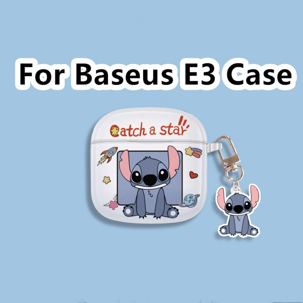 READY STOCK! For Baseus E3 Case Cartoon Transparent Alien Dogs for Baseus E3 Casing Soft Earphone Case Cover