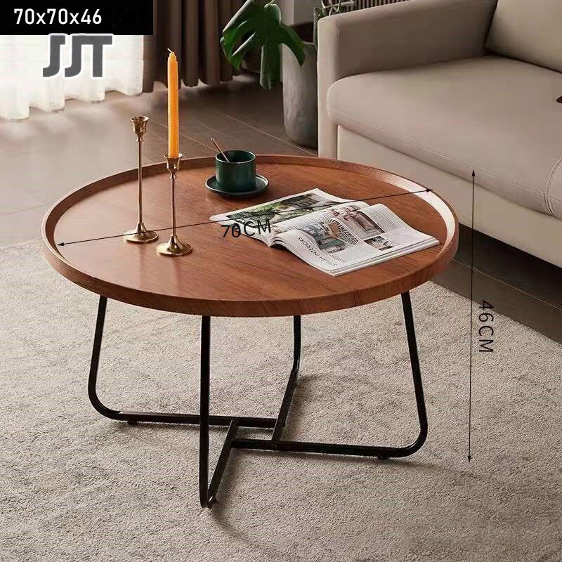 JJT small coffee table sofa side table small living room coffee table coffee table, round table, bedside table, small table simple and modern