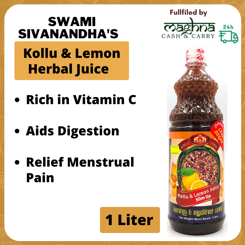 Swami Sivanandha's Kollu & Lemon Juice Herbal Juice 1 Liter Minuman