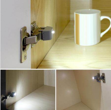 【Lightingeverthing】 1/8 Cái/bộ Tủ Bản Lề LED Cảm Biến Ánh Sáng, Cho Tủ Quần Áo Tủ Cửa Nhà Bếp Tủ Quần Áo