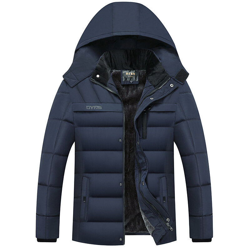 Men Winter Jacket Thick Warm Jacket With Detachable Hemline Plus Size 5XL Practical Windproof Jacket