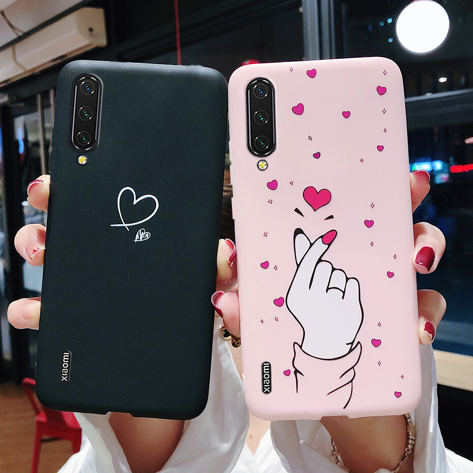 For Xiaomi Mi 9 Lite CC9 Case Soft Silicone Cute Painted Back Cover Phone Case For Xiaomi Mi9 Lite