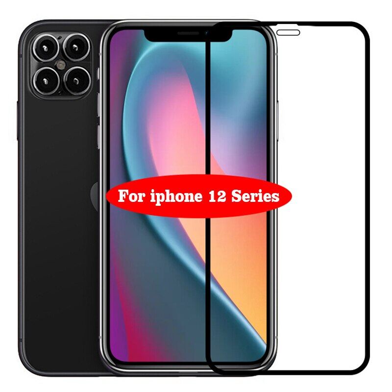 XICCI Tempered Glass for iPhone 12/iPhone 12 mini/iPhone 12 Pro/iPhone 12  Pro Max Full Cover Screen Protector Anti-Explosion 9H Complete Covering  Full