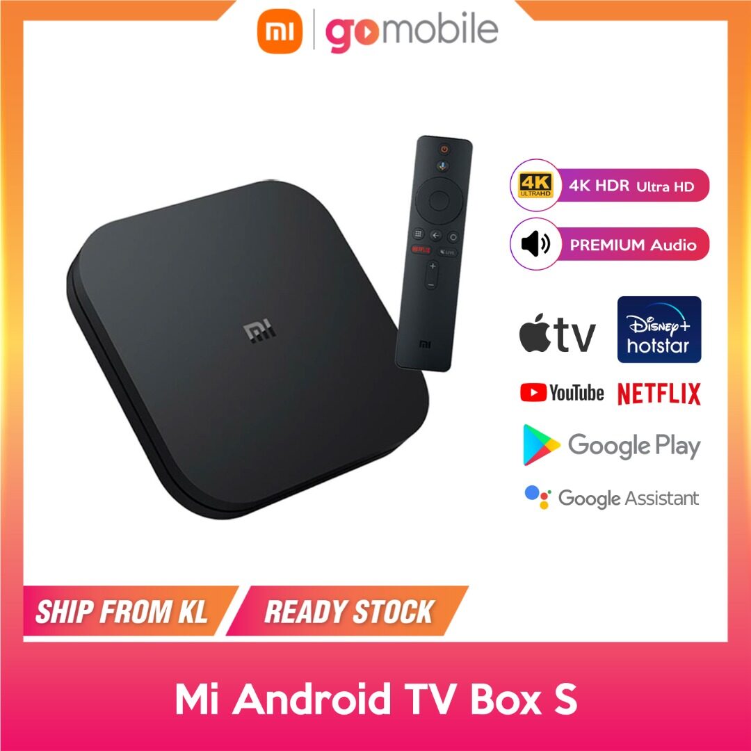 Ready Stock Xiaomi Mi Tv Box S Smart 4k Ultra Hd Android Apps Media Player Wifi Google Assistant Chromecast Netflix Youtube Iflix Unifi Hbo Iptv Stick Global