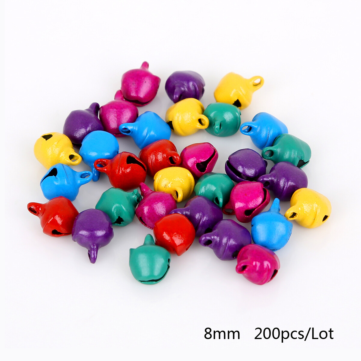 50-300Pcs 6/8/10/12/14mm Iron Jingle Bells Gold Silver Bell Beads Pendants Hanging Christmas Tree Ornaments Christmas Decorations Party DIY Crafts Accessories
