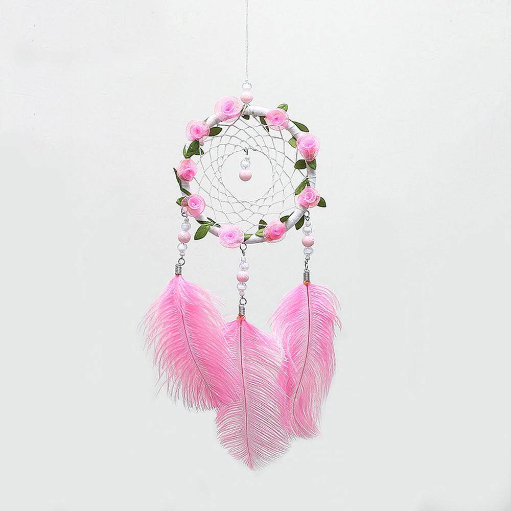 Senteniced Tay Dreamcatcher Lông Đèn Ngủ Xe Treo Tường Phòng Trang Trí Nhà