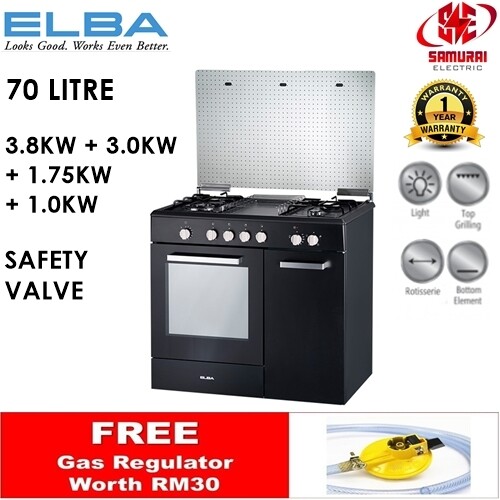 Elba Freestanding Gas Cooker With Litre Gas Oven Burner Egcc G