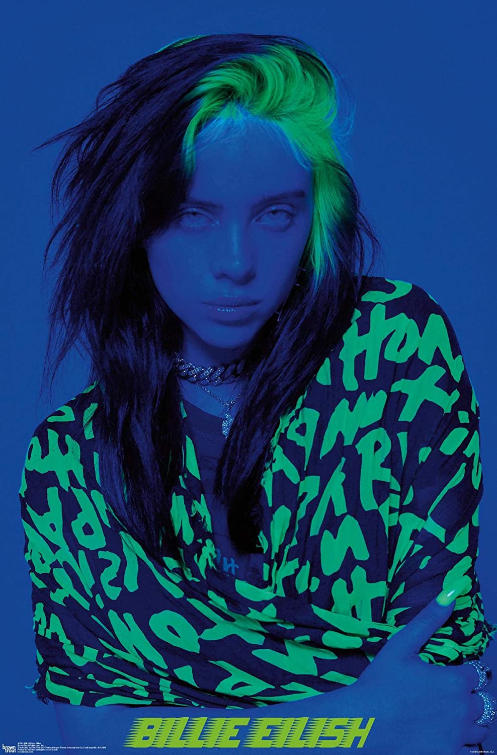 Billie Eilish Blue Wall Poster Unframed Version
