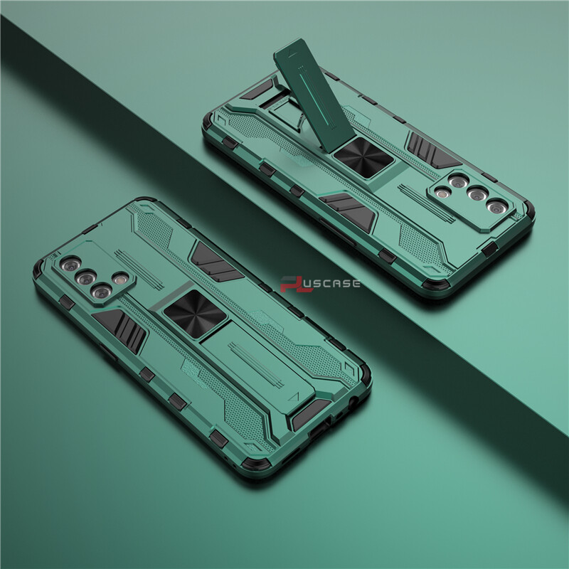 PlusCase for OPPO A95 4G A74 4G Case Shockproof Kickstand Armor Camera Lens Protector Hard Back Cover