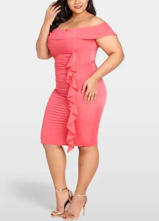 off the shoulder bodycon dress plus size