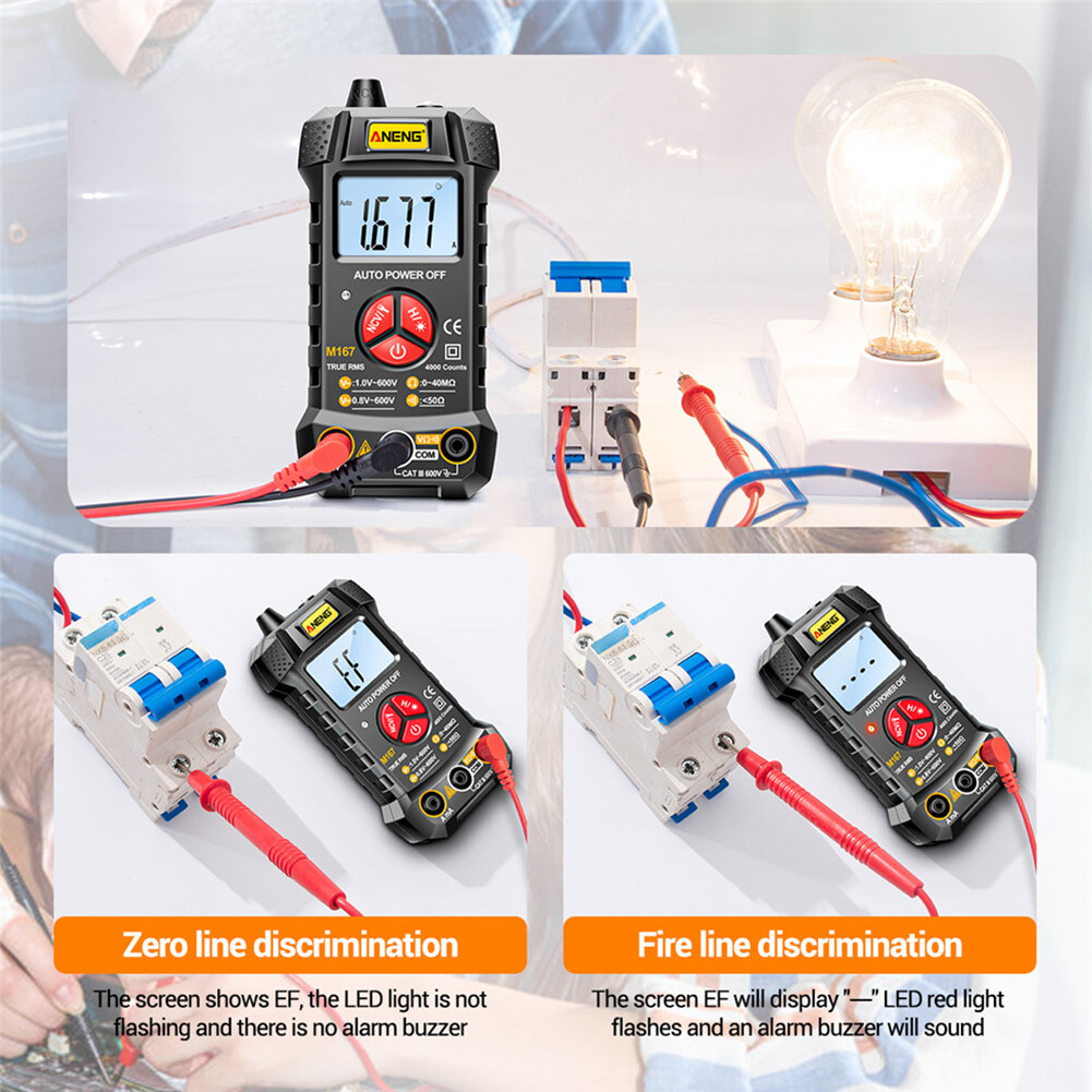 Digital Multimeter 4000 Count Tester AC DC Voltage Current Test Gauge Meter