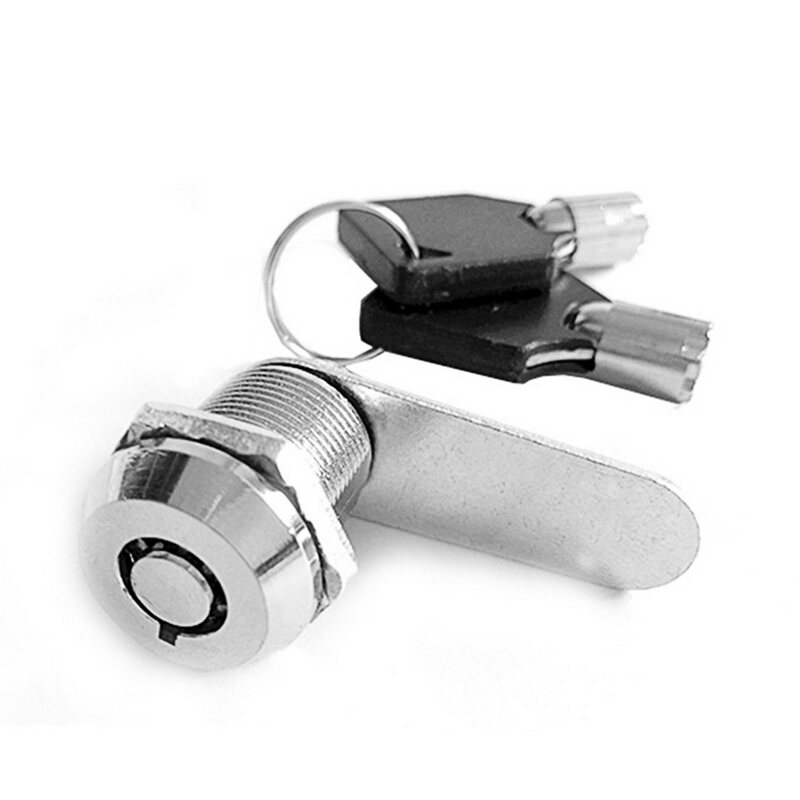 Drawer Lock Desk Drawer Lock Wardrobe Cabinet Iron Cam Locks Core with 2 Keys Anti-theft Security Furniture Hardware