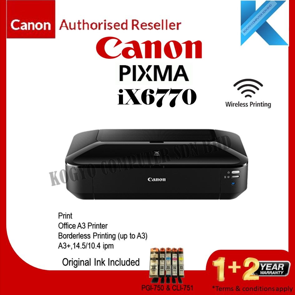 Canon Pixma IX6770 IX6870 A3 Inkjet Printer Lazada